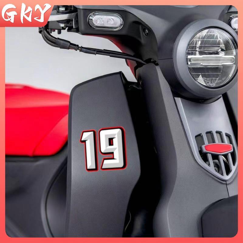 GKY Phụ Kiện Xe Máy Miếng Dán Kiểu Dáng Xe Và Đề Can 0 Đến 9 Sáng Tạo Số Tiếng Ả Rập Đua Số Mũ Bảo H