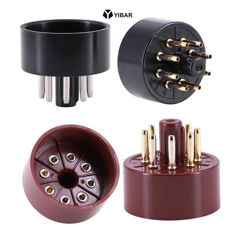YIBAR 1 Chiếc 8Pins Bakelite Ống Ổ Cắm S8AES Bakelite Ống Đế Cho EL34C EL34 Ống Chân Không Khuếch Đạ
