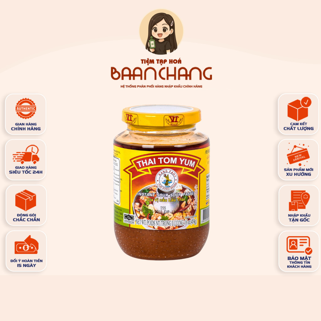 [HŨ 454gr] Gia Vị Lẩu Thái Tom Yum Chính Hiệu – Tom Yum Paste Chuẩn Vị Thái Lan