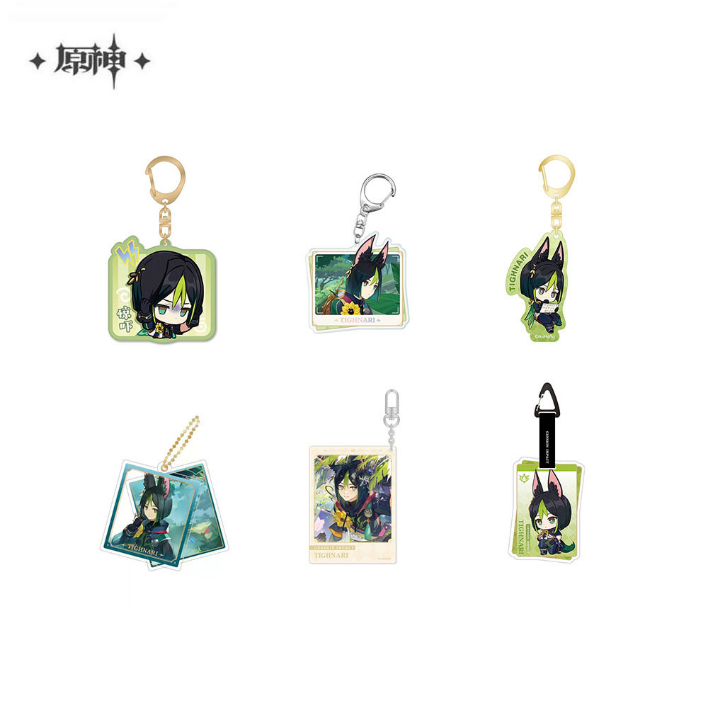 Sunsyea Official Genshin Impact Merch From miHoYo Tighnari Keychain Pendant Anime Collection