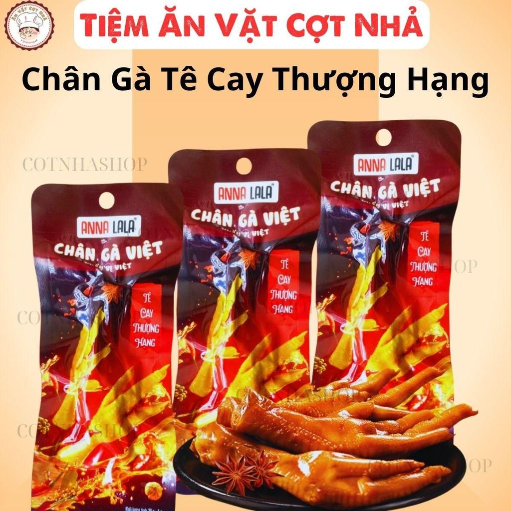 Combo 60 Cái Chân Gà Anna lala Vị Cay Tê Thượng Hạng, Thơm Ngon, Dai Giò, ăn vặt chân gà