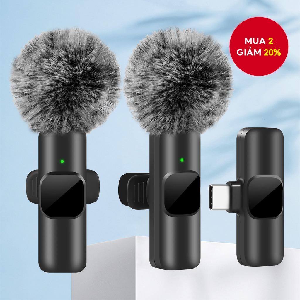 Micrô không dây Mini Lavalier cho điện thoại thông minh PC để ghi Video âm thanh Vlog Giảng dạy trò chơi