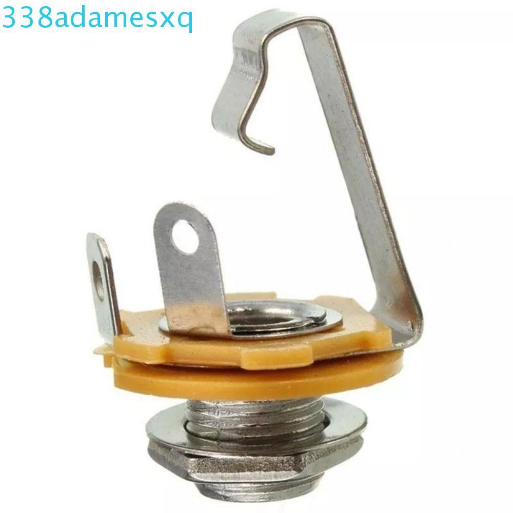 ADAMESXQB 10 Chiếc Đàn Guitar Mono Jack Ổ Cắm, Ổ Cắm Kim Loại Đàn Guitar Điện Đầu Vào Jack, Đai Ốc M
