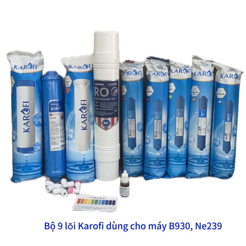 Bộ 9 Lõi Lọc Nước Karofi 1,2,3,4,5,6,7,8,9 cho máy lọc RO:B930,Ne239