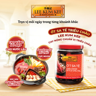 Ớt sa tế Triều Châu LEE KUM KEE Chiu Chow Style Chilli Oil hũ thủy tinh 205 gram