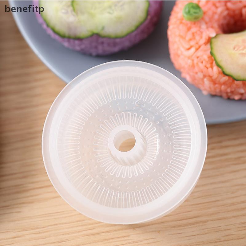 Benefitp Mùa Đi Học Donut Khuôn Cơm Tròn Chống Dính Máy Làm Sushi DIY Dễ Dàng Cơm Khuôn Bấm Trẻ Em B