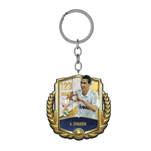 Angel Dimaria Card Madrid keychain