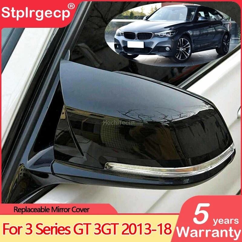 Vỏ bọc gương màu đen sáng ABS thay thế cho BMW 3 Series GT 3GT F34 2013-2018