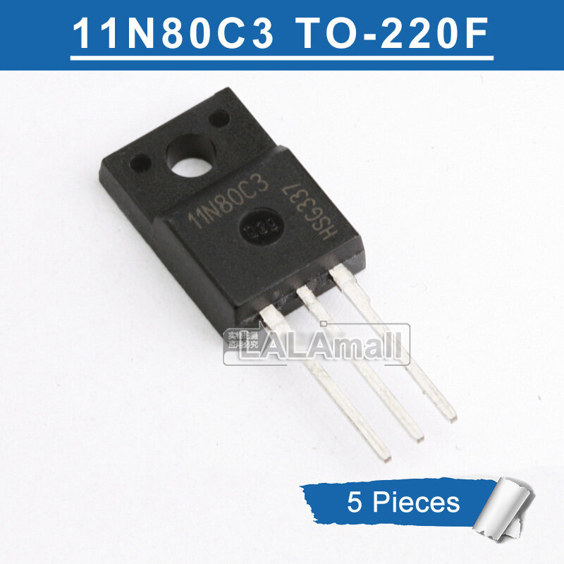 5 chiếc 11N80C3 SPA11N80C3 TO-220F 11A / 800V N-channel MOSFET Transistor mới nguyên bản