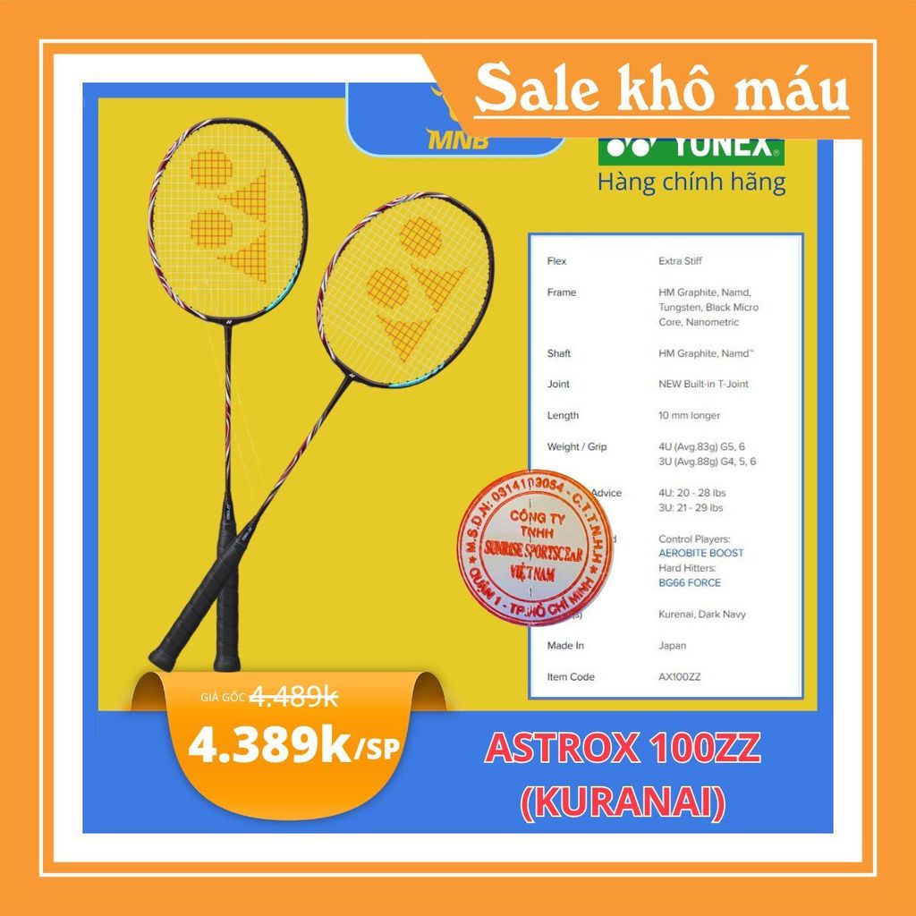Vợt Yonex Astrox 100ZZ Kurenai, mẫu/loại mới nhất, Vợt cầu lông, Vợt cầ lông Yonex chính hãng.