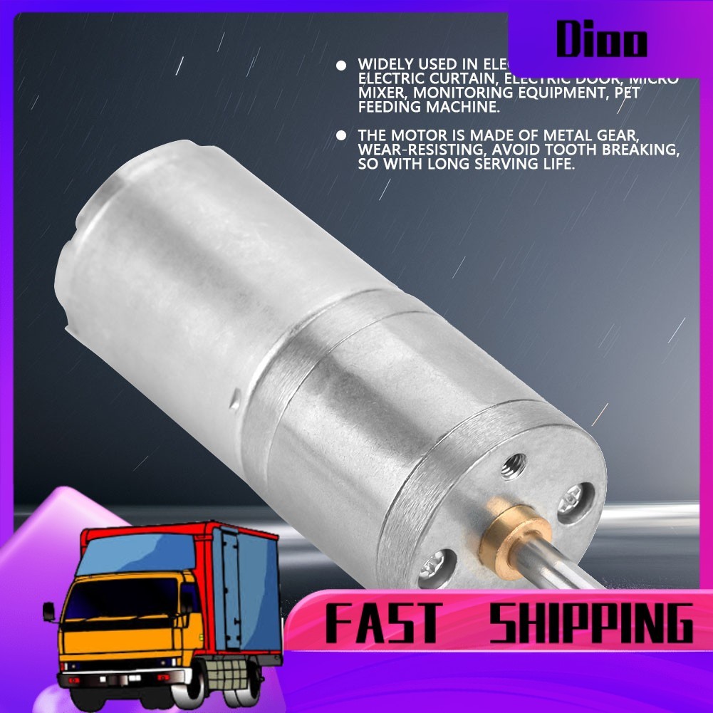 Dioo Động cơ giảm tốc JGA25 370, 12Vnhiều tốc độ