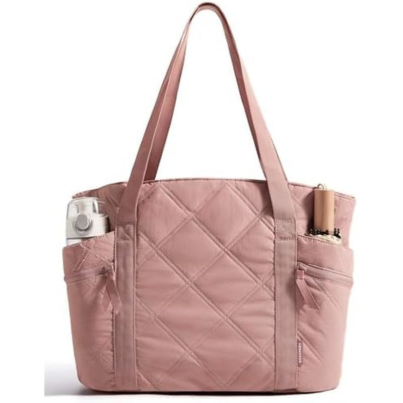Túi tote nghiền BAGSMART dành cho nữ, Túi tote làm việc phồng 20L có dây kéo, Túi đựng bệnh viện y t