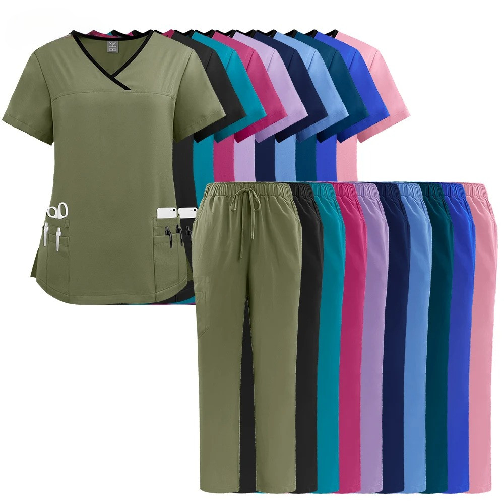 Tóc không dính cho thú cưng Chải lông bảo hộ lao động D-entistry M-edical Scrub Suit S-urgical Nurse