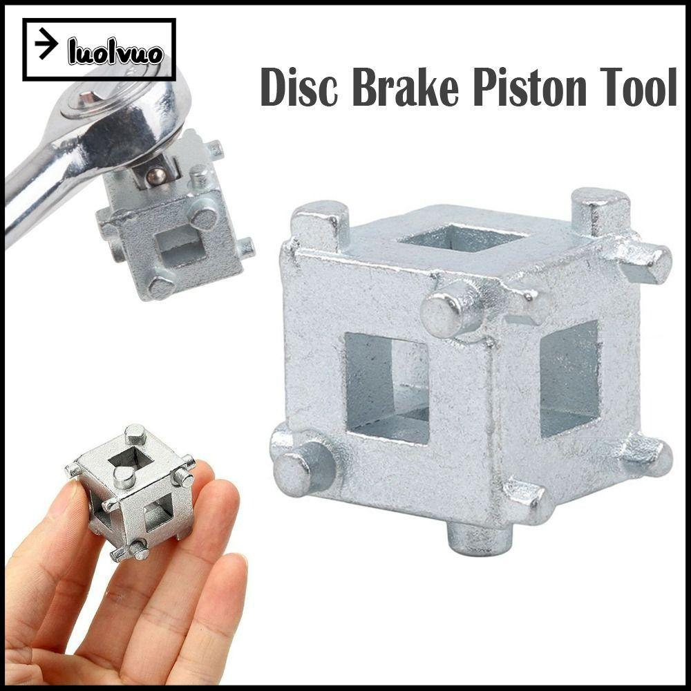 LUOLUO Wind Back Cube Tool, Cube 3 / 8 "Drive Disc Brake Piston Tool, Silver Carbon Steel Brake Pist