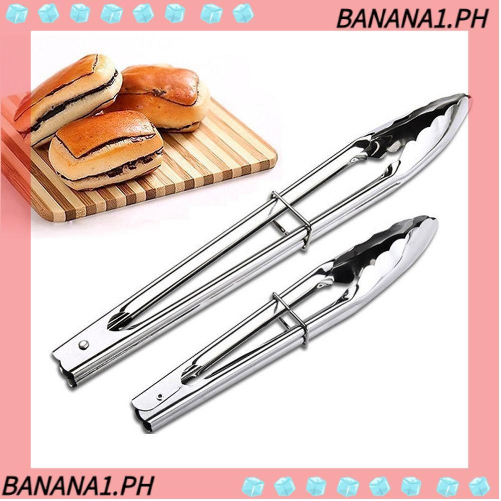 BANANA Kẹp Nấu Ăn Dụng Cụ Nhà Bếp Kẹp Thực Phẩm Dụng Cụ Inox Tông