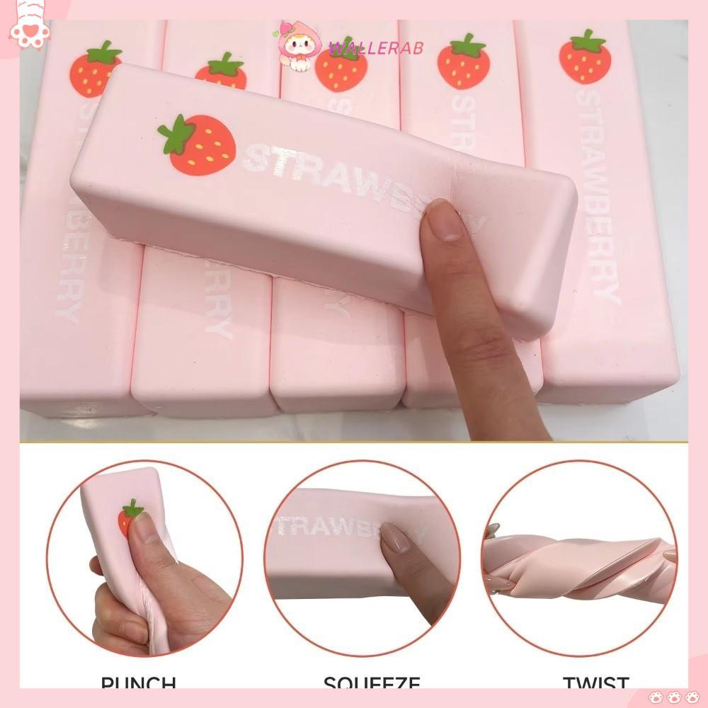WALLERAB Bóp Quả Bóng Căng Thẳng, Dâu Dính Thư Giãn Tay Bơ Bóp Đồ Chơi, Chậm Đàn Hồi Fidget Mềm Bóp 