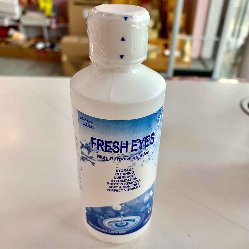 nước ngâm lens fresh eyes-Fresh Eyes – dung dịch ngâm lens quốc dân - Sạch khuẩn -Đeo êm, không khô 