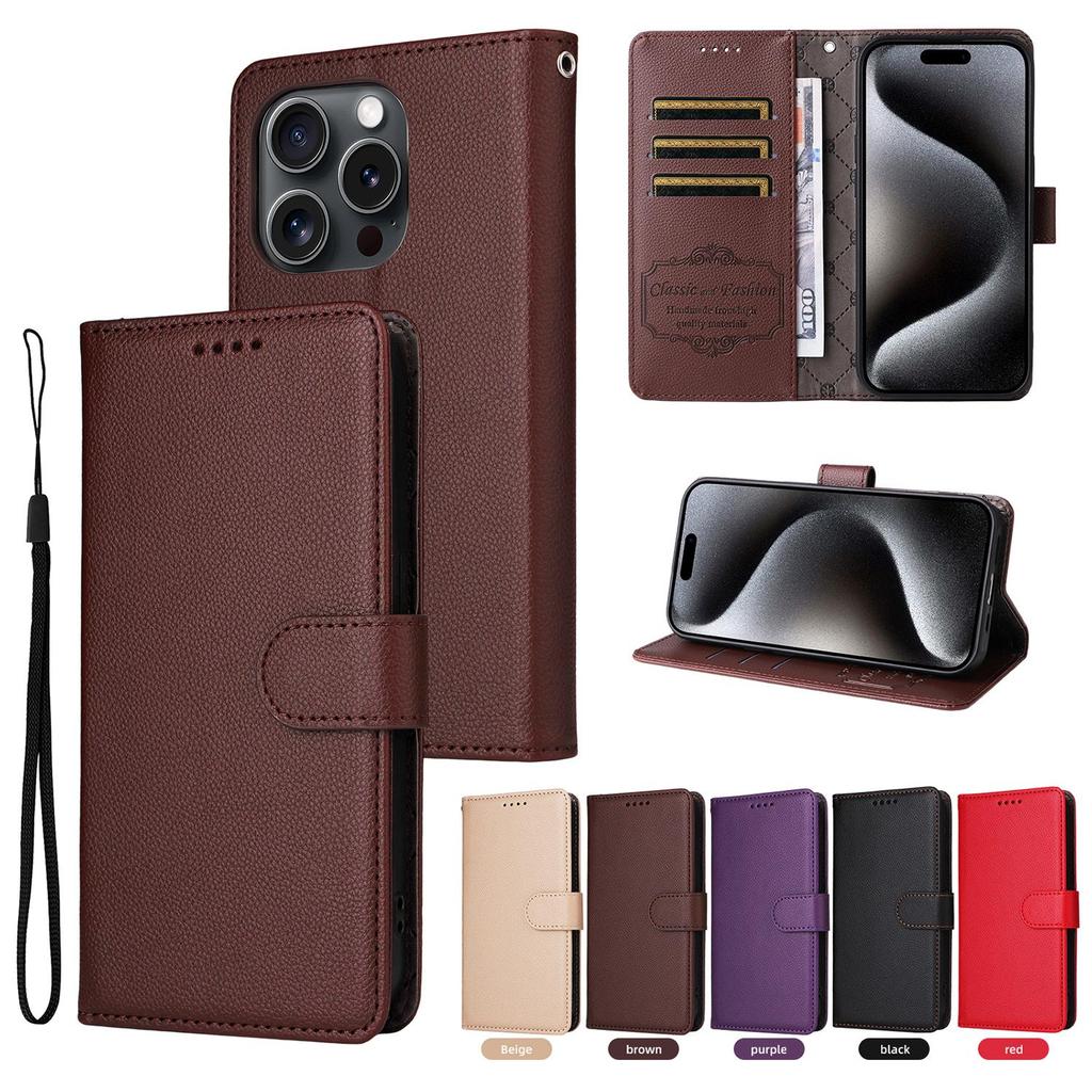 Dành Cho Xiaomi Redmi K70 Pro K70 Ultra K70E K80 K80 Pro Flip Phone Case Point Pu Bracket Lychee Gra