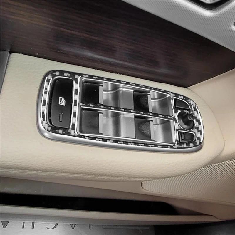 Công Tắc Điều Khiển Cửa Sổ Dành Cho Jaguar XF 2008-2015 Sợi Carbon Phụ Kiện Nội Thất Viền LHD