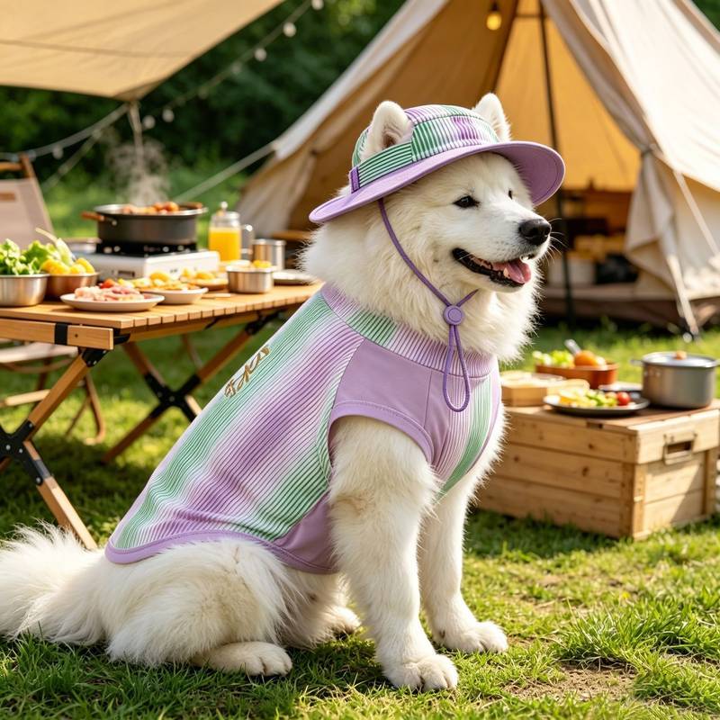 【Ready Stock】 Dog Clothes Summer Cool Clothes Thin Breathable Sun Protection Pet Border Collie Samoy