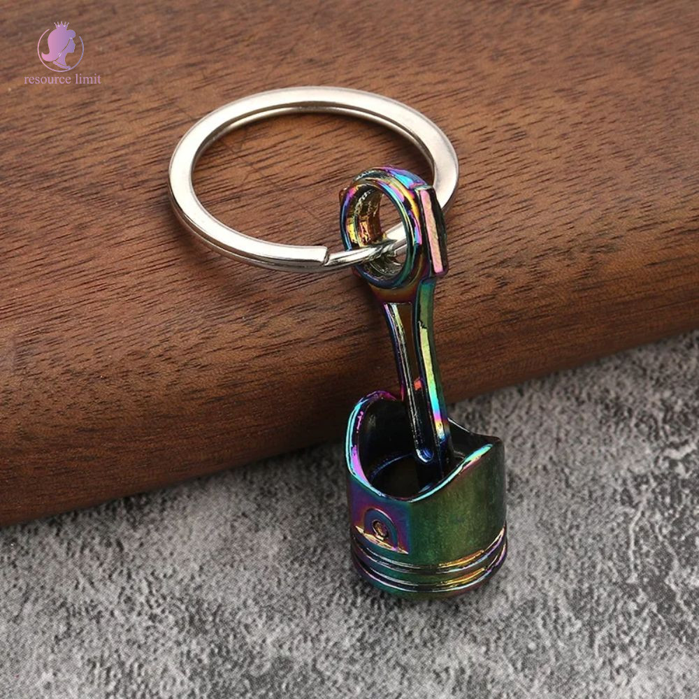 RESOURCE LIMIT Piston Model Keyring, Phụ Kiện Ô Tô Mini Động Cơ Ô Tô Móc Khóa Piston, Hợp Kim Độc Đá