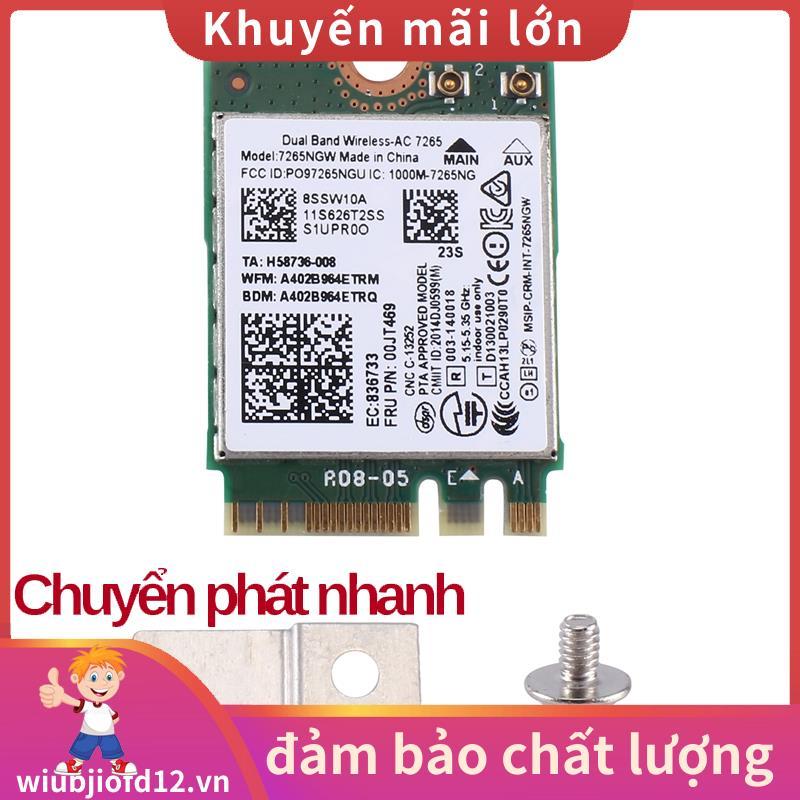 1 Cái AC7265 7265NGW Thẻ WiFi FRU00JT469 802.11AC NGFF BT4.0 Phụ tùng thay thế cho dòng E550 E455 E5