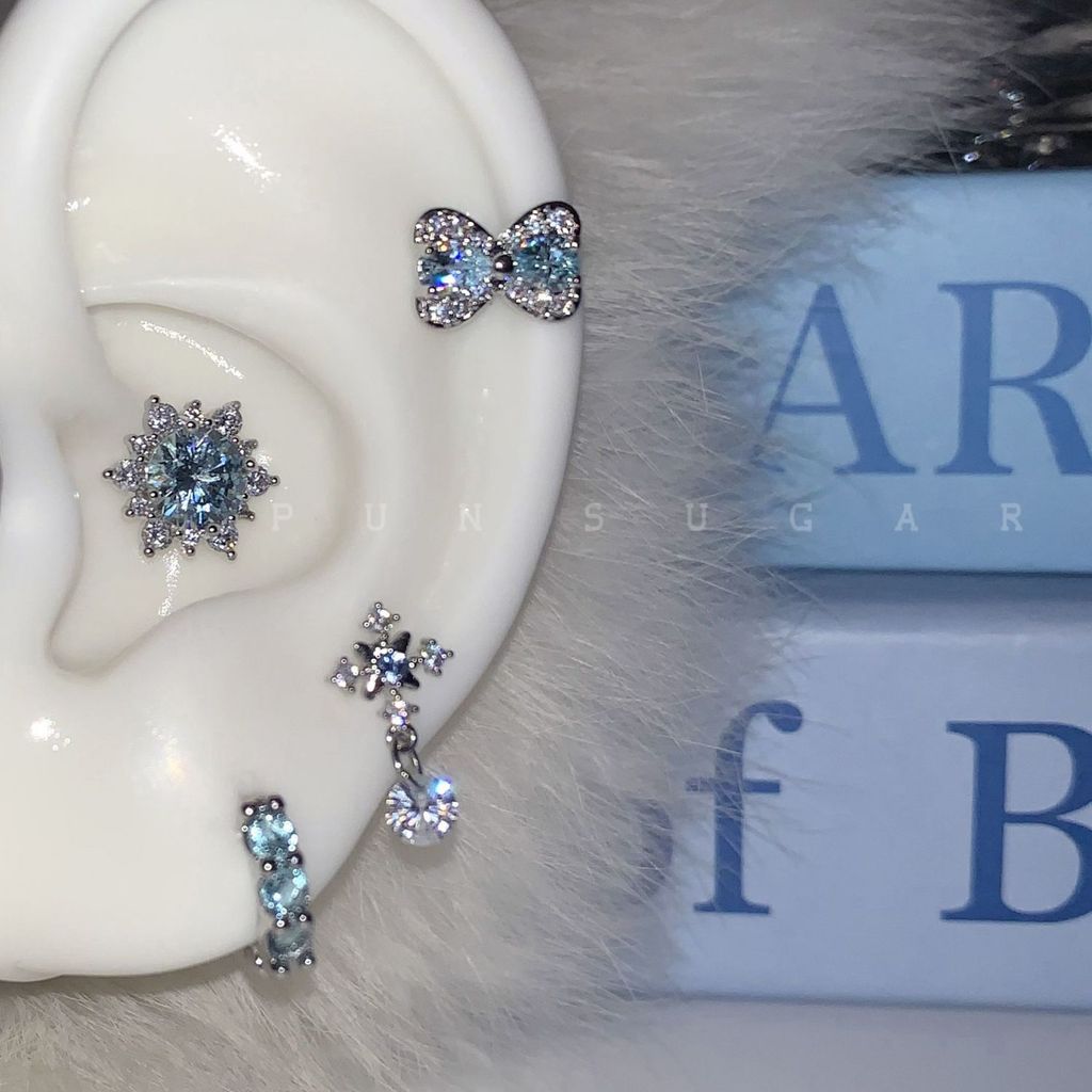 Tai Nghe Xương Flash Blue Snowflake, Made from Titan Steel