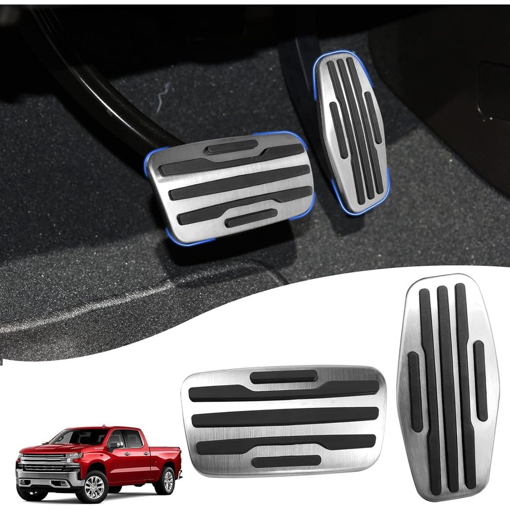TTCR-II cho Chevy Silverado 1500 Pedal Cover 2019-2025, Tương thích với GMC Sierra Pedals 2019-2025,