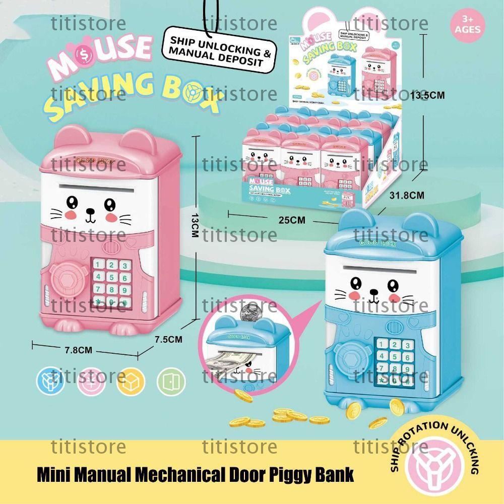 TITISTORE Trẻ Em Heo Đất, Mini ATM Hộp Tiền Tiết Kiệm Tiền, Sáng Tạo Stitch Incredibox Đồ Chơi Tiết 