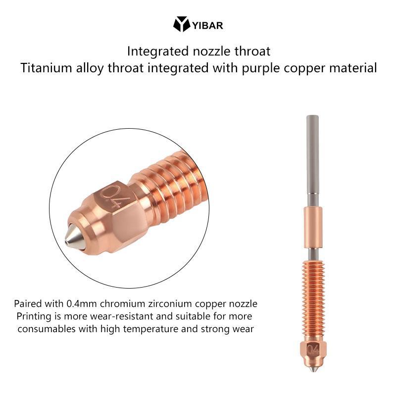 YIBAR K1C Vòi phun titan đồng tất cả trong một Dòng chảy cao được nâng cấp Vòi phun lắc nhanh 0,4mm 