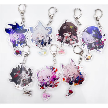 Móc khóa game Honkai: Star Rail nhân vật Feixiao, Boothill, Jiao Qiu, March 7th