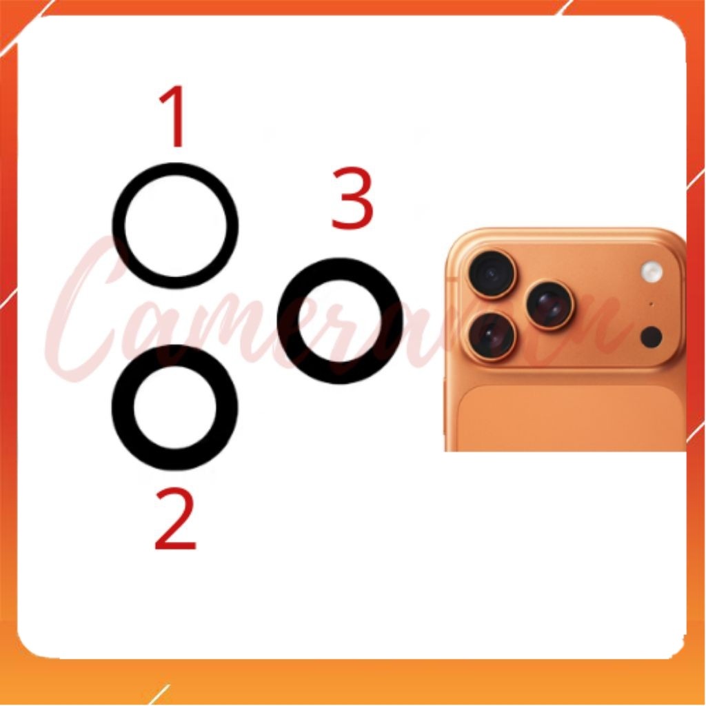 Kính Camera IP 17 Pro Max / Iphone 17 Pro Max ( Có Sẵn )