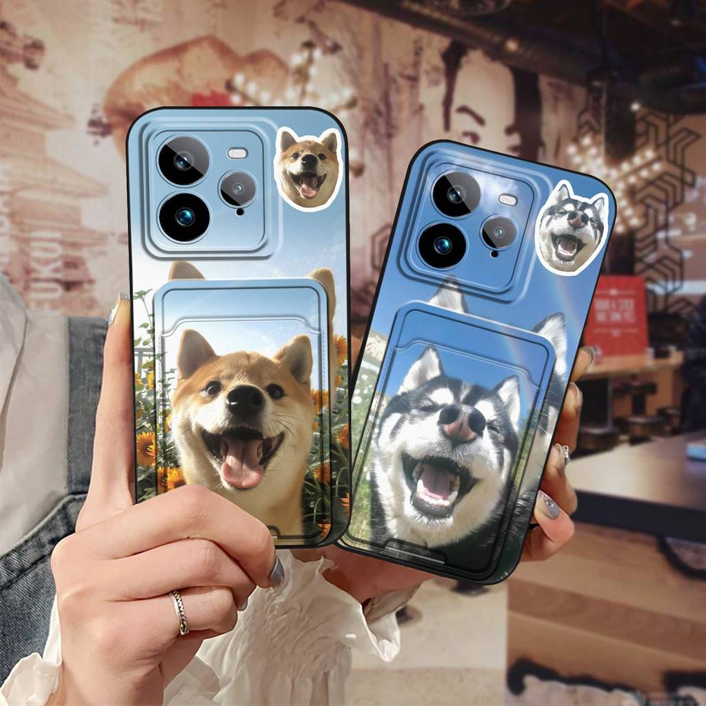 Nam Nữ Dễ Thương OPPO Realme GT7 Pro Ốp Lưng Điện Thoại Selfie Sáng Tạo Hộp Đựng Thẻ Ngộ nghĩnh Ngộ 