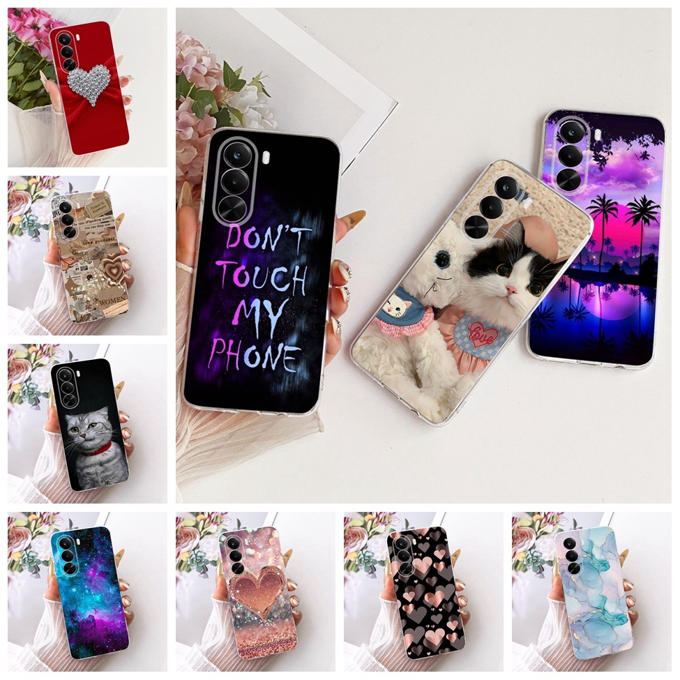 Vỏ Trong Suốt Cho Realme P4x 5G RMX5108 Ốp Lưng Cho Realme P4x 5G Vỏ Sang Trọng Mèo Dễ Thương Thời T