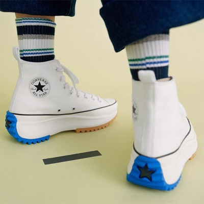 2 MÀU Conver JW Anderson Run Star Hike Hi 164665C Giày nền đen trắng