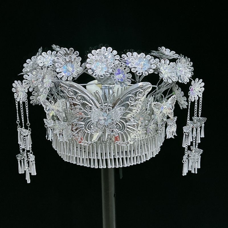 Miao Dân Tộc Mũ Thể Hiện Cổ Phong Cách Dân Tộc Nhảy Mũ Phong Cách Mới Số Dân Tộc Miao Bạc Fumiao Dân