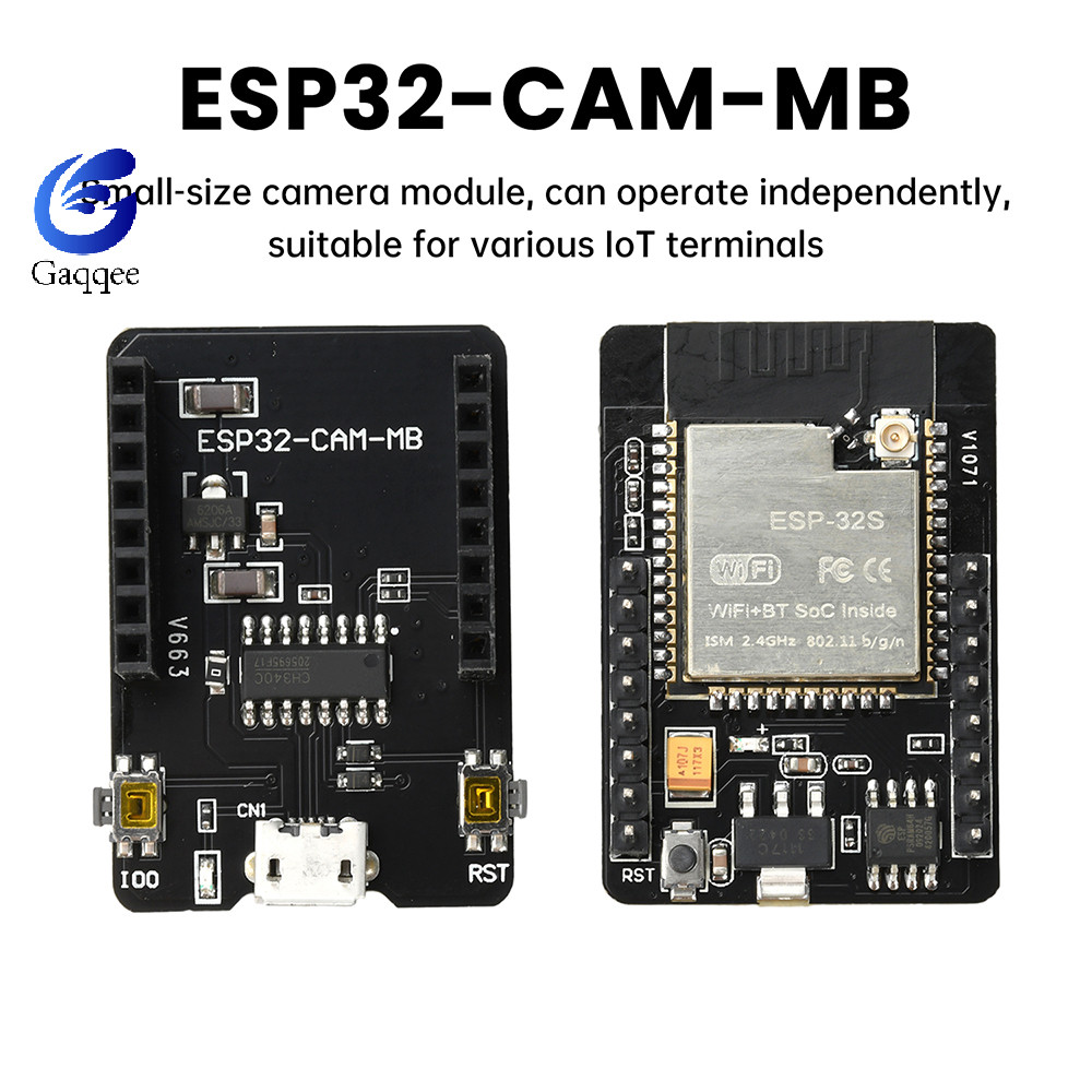 Bảng phát triển Bluetooth WiFi GAQQEE ESP32-CAM-MB Mô-đun Camera OV3660