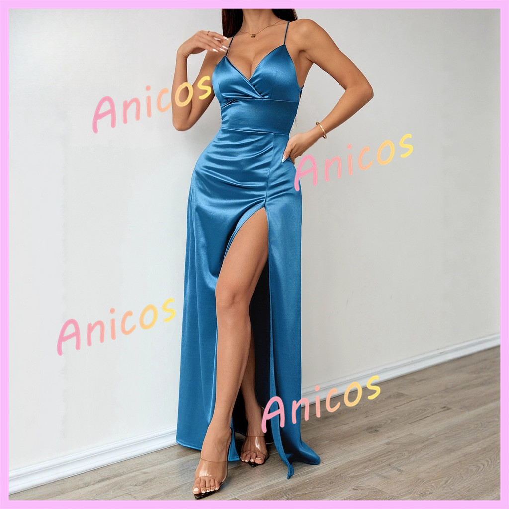 Váy dạ hội thanh lịch màu đen dạ hội dạ hội Váy Maxi