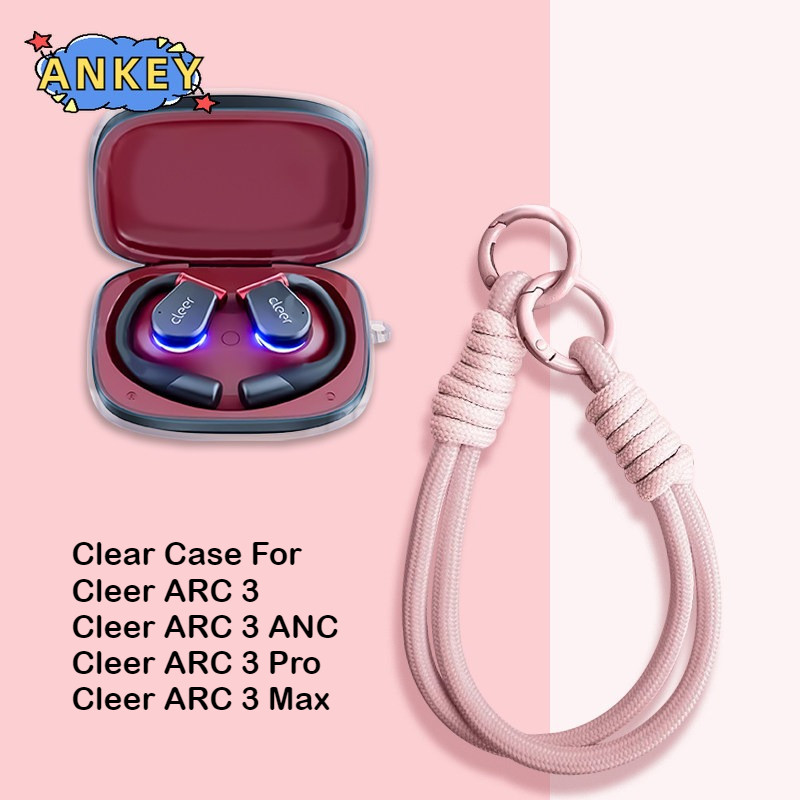 for Cleer ARC 3 Max / ANC / Pro Case with rope Protective Transparent Clear TPU Covers Cleer ARC 3 B