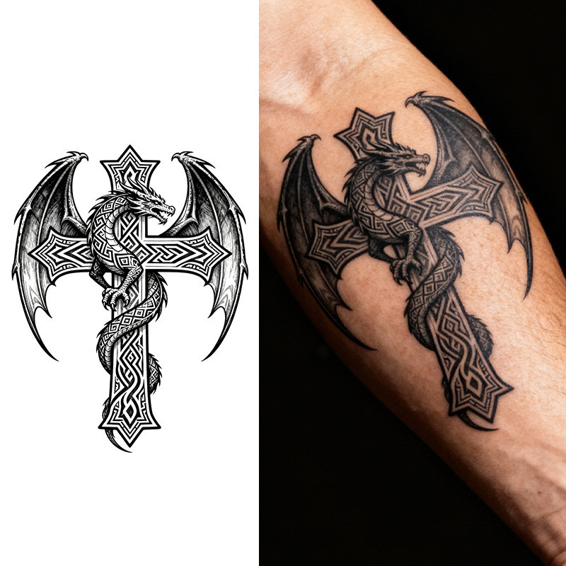 Hình Xăm Chống Thấm Nước Lâu Dài 30 Ngày Rồng Magic Hình Xăm Miếng Dán Giả Hình Xăm Tối Giản Hình Xă