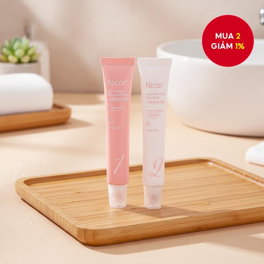Kem tẩy lông môi Nicor dành cho nam và nữ, dịu nhẹ cho việc tẩy lông mặt và môi, lý tưởng để tỉa râu