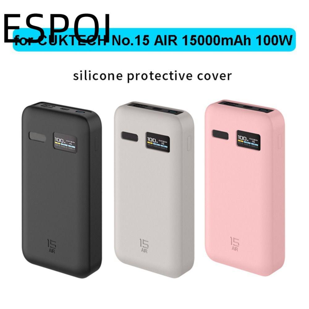 ESPOI Silicone, Bảo vệ chống sốc màu trơn, Hộp đựng mềm di động chống bụi cho Du lịch CUKTECH No.15 