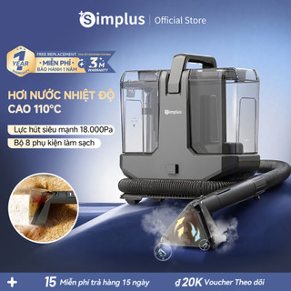  Simplus Máy giặt vải Hơi nước nhiệt độ cao 110°C Lực hút mạnh 18000Pa BYJH003 