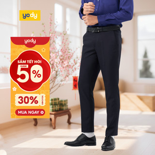  Quần âu nam ống đứng YODY  cạp di động phom Regular co giãn thoải mái MOTR25A142 