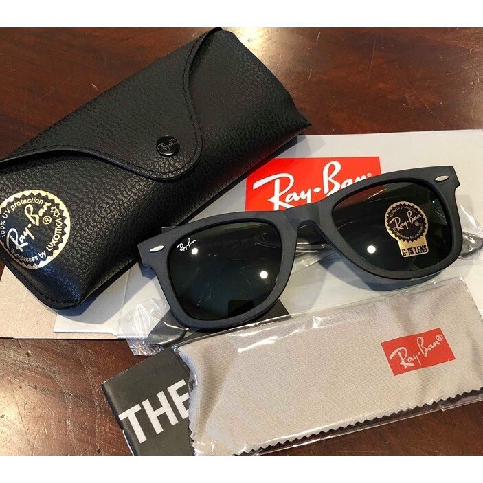 RB Ray · Ban RB2140 Style Wayfarer - Kacamata Hitam Matte Black