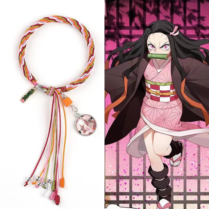 Chính Hãng Phong Cách Mới [Demon Slayer] Dây Tay Tái Sinh Tanjiro Bướm Shinobu Muichiro Dây Tay Sản 