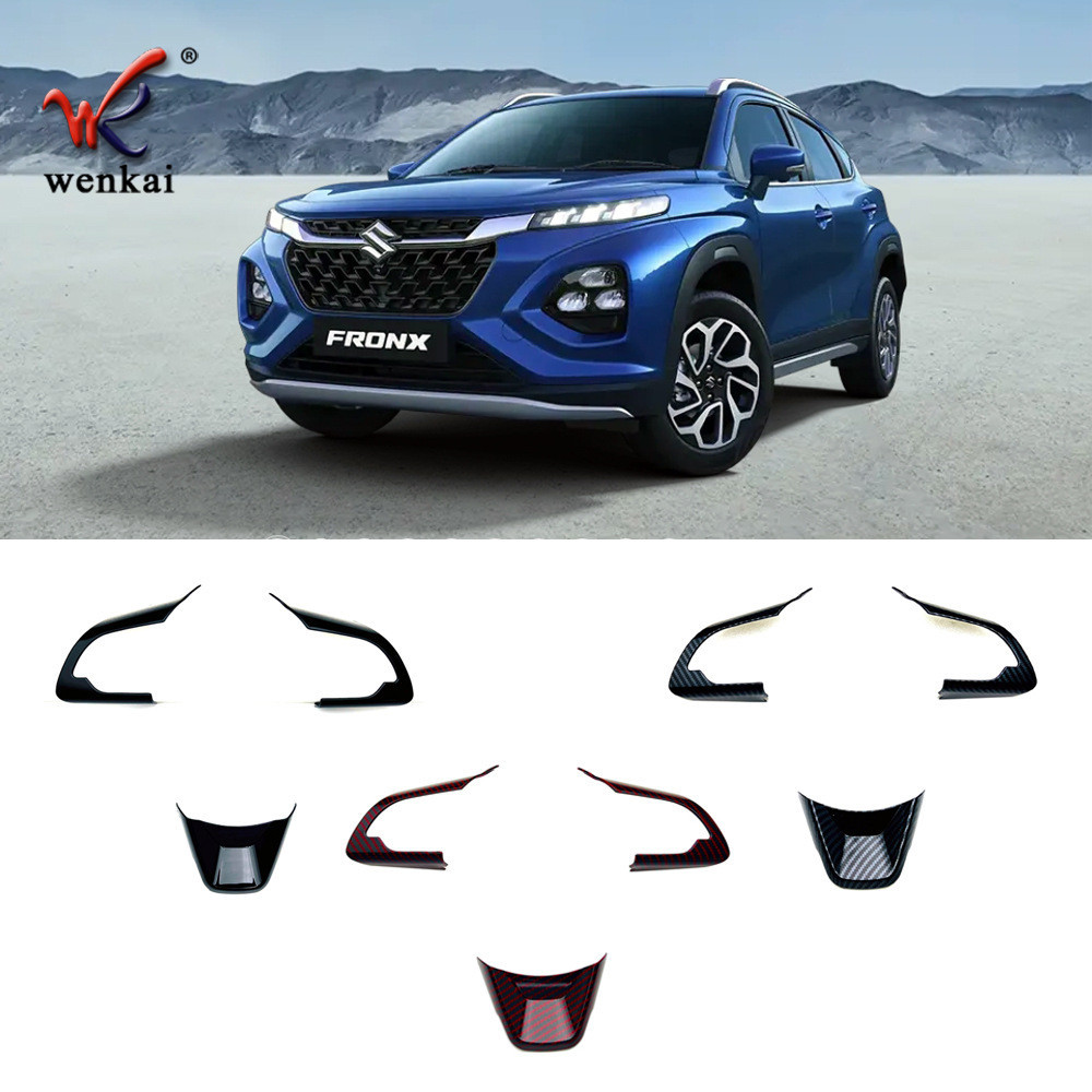 Thích hợp cho 24 Bánh lái sửa đổi Suzuki Fronx Miếng dán trang trí chuyên dụng Khung nút đa chức năn