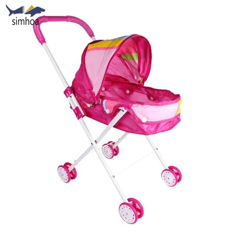 Simhoa Nhà Búp Bê Mầm Non Đồ Chơi Nội Thất Mini Bé Búp Bê Pram Xe Đẩy Playsets Đồ Chơi