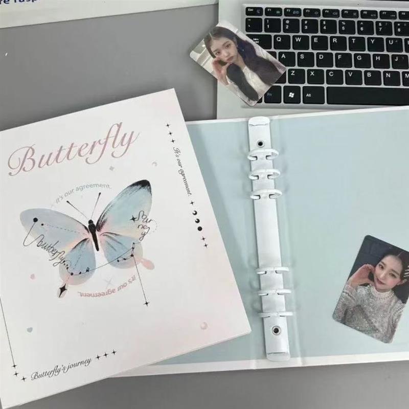 Dây Xích Treo Bướm A5 Sách Thẻ Khói Xanh A5 Sách Thẻ Lá Rời Học Sinh Aidou Có Thể Tháo Rời 10Cm Thẻ 