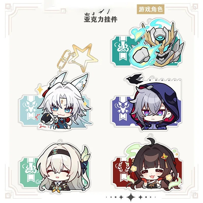 Móc khóa Honkai Star Rail HSR mica acrylic chibi Firefly Feixiao Moze Kafka Blade phụ kiện trang trí